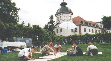 Nachwuchsknstler im Schloßgarten